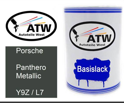 Porsche, Panthero Metallic, Y9Z / L7: 500ml Lackdose, von ATW Autoteile West.